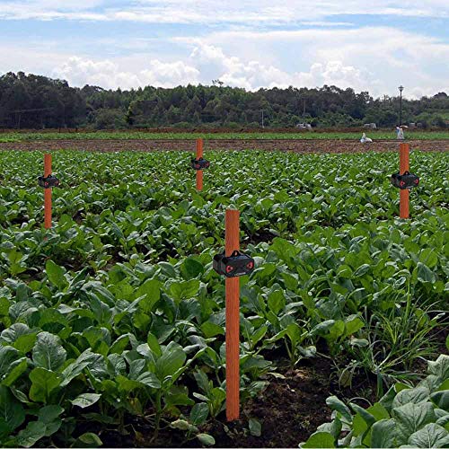 2-Pack Solar LED Animal Repellent Strobe Lights