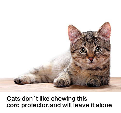 25ft Cord Protector Sleeve for Cables - Black