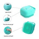 Pet Massage Brush with Soap Dispenser for Long Hair
