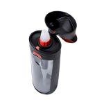 BPA-Free Filter Water Bottle, Black/Red (650ml)