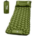 HiiPeak Camping Sleeping Pad, Ultralight Camping Mat with Pillow Built-in Foot Pump Inflatable Sleeping Pads Compact for Backpacking Hiking Traveling Tent (Green)
