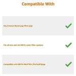 Amazon Basics Water Filter Cartridges, fits and compatible with all BRITA jugs incl PerfectFit, 3 Count (Pack of 1)