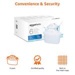 Amazon Basics Water Filter Cartridges, 6 count (Pack of 1), fits and compatible with all BRITA jugs incl. PerfectFit Jugs
