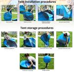 Hibtn Pop Up Tent,Instant Outdoor Camping Tent,UV UPF 50+ for 1 Person,Foldable Automatic Lightweight Beach Tent Sun Shelter, Easy to Install, Suitable for Family Picnic,Fishing,Hiking,Traveling