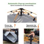 LEVSON Pop Up Tent 3 Man Waterproof Camping Tent with Screened Porch, 3 Person Dome Tent, 4 Season Outdoor Camping Tents Easy Setup for Backpacking & Hiking