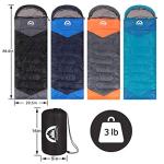Sleeping Bag 3 Seasons (Summer, Spring, Fall) Warm & Cool Weather - Lightweight,Waterproof Indoor & Outdoor Use for Kids, Teens & Adults for Camping Hiking, Backpacking and Survival (Black Grey)