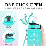 Gaiayhc Sports Water Bottle 1 L,Motivational Water Bottle with Time Marker and Straw,30oz Leakproof Design Water Bottle Sports,Hiking,Gym,Fitness,Outdoor,Cycling,School & Office