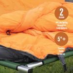 Milestone Camping Rectangular Sleeping Bag for Adults & Kids | Insulated 2 Season for Camping, Hiking, Outdoor Holidays | Grey & Orange | Packs Down Tight | 170cm x 75cm