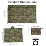 Waterproof Rain Cape Raincoat, Infreecs Rain Poncho for outdoor Camping Military cycling traveling, Hooded Rainwear with Emergency Grommet Corners for Shelter Use