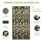 HONYAO Emergency Bivvy Bag, Survival Sleeping Bivy Bags, Rescue Blanket Portable Waterproof Shelter with Survival Whistle, Reusable for Outdoor Camping, Hiking - 1 Pack
