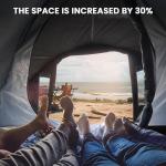 BlueWood Dome Camping Tent for 3-4 Person, Double Layer, Lightweight Holiday Family Camping and Hiking Tent, Waterproof, Sewn-in Groundsheet, Standard, Grey