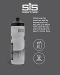Science in Sport SIS Clear Sports Water Bottle, Plastic Water Bottle, Black Logo, Transparent Colour, 800 ml