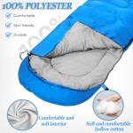 Sleeping Bag for Camping,Sleeping Bags for Adults Backpacking Waterproof,3 Seasons Adult Blanket,Small Packed Ultralight Carry Bag, Soft,Thick and Warm,for Outdoor Camping,Travel,Hiking (Navy Blue)