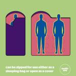 Silentnight Sleeping Bag for Adults - 3 Season Lightweight Soft Thick Cosy Warm Mummy Sleeping Bag for Spring Summer Camping Hiking Outdoor Travel for Warm and Cold Weather - Purple