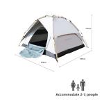 LEVSON Pop Up Tent 3 Man Waterproof Camping Tent with Screened Porch, 3 Person Dome Tent, 4 Season Outdoor Camping Tents Easy Setup for Backpacking & Hiking