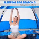 Sleeping Bags for Adults 3 Season Backpacking Lightweight Waterproof Cold Weather Sleeping Bag for Kids Warm Camping Hiking Outdoor Travel Hunting with Compression Bags Navy Blue