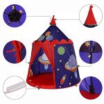 SONGMICS Prince Castle Play Tent for Boys Toddlers, Indoor and Outdoor Playhouse, Portable Pop Up Play Teepee with Carry Bag, Gift for Kids, EN71 Certified, Blue LPT01BU