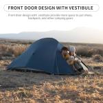 Naturehike Cloud-Up 2 Upgrade Camping Tent 2 Person 3-4 Season Lightweight Backpacking Tent (Navy 20D)