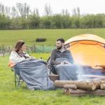 Milestone Camping Rectangular Sleeping Bag for Adults & Kids | Insulated 2 Season for Camping, Hiking, Outdoor Holidays | Grey & Orange | Packs Down Tight | 170cm x 75cm