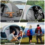 BlueWood Dome Camping Tent for 3-4 Person, Double Layer, Lightweight Holiday Family Camping and Hiking Tent, Waterproof, Sewn-in Groundsheet, Standard, Grey