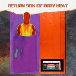 HONYAO Emergency Bivvy Bag, Survival Sleeping Bivy Bags, Rescue Blanket Portable Waterproof Shelter with Survival Whistle, Reusable for Outdoor Camping, Hiking - 1 Pack