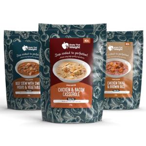 Shake That Weight - Best of British: Chicken & Bacon Casserole, Chicken Tikka with Brown Rice, Beef Stew with Sweet Potato - High Protein Diet Ready Meals, Ready to Eat (MRE) Suitable for Camping