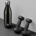 Mont-Clair Stainless Steel Water Bottle, Vacuum Insulated - BPA Free, 12h Hot & 24h Cold Drinks, Metal Water Bottle 500ml Leakproof, Ideal for Adult, Kids, Running - Black