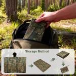 Waterproof Rain Cape Raincoat, Infreecs Rain Poncho for outdoor Camping Military cycling traveling, Hooded Rainwear with Emergency Grommet Corners for Shelter Use