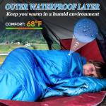 Sleeping Bag for Camping,Sleeping Bags for Adults Backpacking Waterproof,3 Seasons Adult Blanket,Small Packed Ultralight Carry Bag, Soft,Thick and Warm,for Outdoor Camping,Travel,Hiking (Navy Blue)