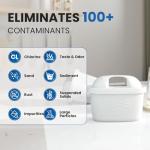 EVERSPRING Water Filter Cartridges, Compatible with Brita Maxtra+, Maxtra Plus, Maxtra Pro All-in-1, Brita Marella Jug, Kettle, Mavea, Anna Duomax, Reduce PFAS and Limescale, TÜV SÜD, 6 Pieces