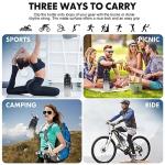 SEASEVEN 1L Water Bottle with Straw,Plastic Drinks Bottle,1 Litre Sports Water Bottles with Time Markings,Girls Boys Waterbottle Leak-Proof & Bpa-Free for Gym,Cycling, Office, Outdoor