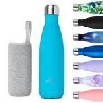 Nuactiv Stainless Steel Water Bottle, Vacuum Insulated, 12hrs Hot & 24hrs Cold Drinks, BPA Free, Metal Water Bottle 500ml, Leakproof Double Walled Thermal Flask for Kids, Travel, Gym, Sports – Teal