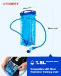 UTOBEST Hydration Bladder, Water Bladder 1L 1.5L 2L 3L, BPA Free, Leak Proof Water Reservoir for Running Cycling Hiking Camping(Two Version Connection, Random Shipment)