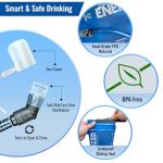 LYNXFIT Hydration Bladder 2L with Magnetic Tube Clip – BPA-Free, Odorless Water Bladder with Food-Grade TPU & Premium TPU Tube, Leakproof Hydration Pack Reservoir for Hiking, Running, Cycling, Camping