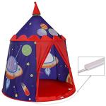SONGMICS Prince Castle Play Tent for Boys Toddlers, Indoor and Outdoor Playhouse, Portable Pop Up Play Teepee with Carry Bag, Gift for Kids, EN71 Certified, Blue LPT01BU