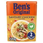 Ben's Original Microwave Rice Pouch, Savoury Chicken Flavour, Wholesome Easy to Prepare Rice, Suitable for Vegetarians, 6 x 220g Multipack