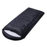 Coolzon Outdoor Sleeping Bag for Camping, for 3-4 Seasons, Adult Blanket, Small Packed Size, Ultralight Carry Bag, Soft, Thick and Warm, for Outdoor Camping, Travel, Hiking, Black