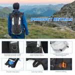 Hydration Backpack Waterproof Breathable Outdoor Sports Backpack with 2L Hydration Bladder for Cycling Camping Fitness Climbing Hiking Hydration Bag 380g for Men and Women Black