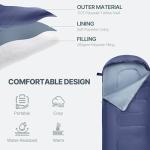 Yaheetech Sleeping Bags for Single Adults, 3 Season Envelope Lightweight Compact Ultralight Backpacking with Portable Carry Bag for Summer, Camping, Hiking & Travel, Indoor & Outdoor Use, Navy Blue