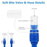 flintronic Hydration Bladder, 2L Leak Proof Water Bladder, BPA Free Water Reservoir with Insulated Tube, Hydration Pack Replacement for Outdoor Hiking Camping Cycling