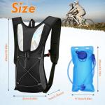 Hydration Backpack, Aceshop Hydration Vest Bag Pack with 2L Water Bladder Lightweight Hiking Rucksack Cycling Hydration Backpack for Women Men Running Vest Backpack for Outdoor Riding Camping Climbing