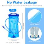 flintronic Hydration Bladder, 2L Leak Proof Water Bladder, BPA Free Water Reservoir with Insulated Tube, Hydration Pack Replacement for Outdoor Hiking Camping Cycling