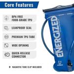 LYNXFIT Hydration Bladder 2L with Magnetic Tube Clip – BPA-Free, Odorless Water Bladder with Food-Grade TPU & Premium TPU Tube, Leakproof Hydration Pack Reservoir for Hiking, Running, Cycling, Camping