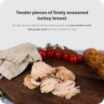 Vilgain Turkey Breast – R2E Succulent Poultry Meat, High Protein Low Fat Cuts from Ethical Farms, Perfect for Quick Meals, Sandwiches, Salads & More, 98% Turkey/Tin (100g)