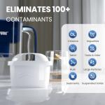 GOLDEN ICEPURE Water Filter Cartridges,Compatible with Brita Maxtra+,Maxtra Plus,Maxtra Pro All-in-1,Brita Marella Jug,Kettle,Mavea, Anna Duomax,Reduce PFAS, PFOA/PFOS, TÜV SÜD, NSF Certified, 6 Pack