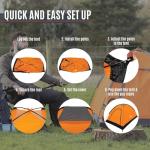 Milestone Camping 18829 Dome Tent/Sleeps 1 Person/Water Resistant/Portable Carry Bag Included/Double Zipper Door & Mesh Window / 100cm x 120cm x 200cm