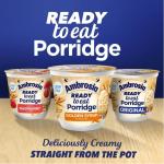 Ambrosia Original Ready to Eat Porridge Pots With British Wholegrain Oats, 210 g (Pack of 6)
