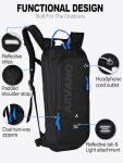 Arvano Hydration Backpack with 2L Water Bladder - Lightweight Breathable 6L Cycling Skiing Rucksack for Mountain Biking, Motorcycle, Running for Men & Women