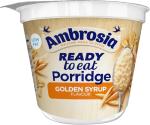 Ambrosia Low Fat Porridge Pots, Ready-to-Eat Golden Syrup Flavour With British Wholegrain Oats, 210 g (Pack of 6)