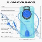 Arvano Hydration Backpack with 2L Water Bladder - Lightweight Breathable 6L Cycling Skiing Rucksack for Mountain Biking, Motorcycle, Running for Men & Women